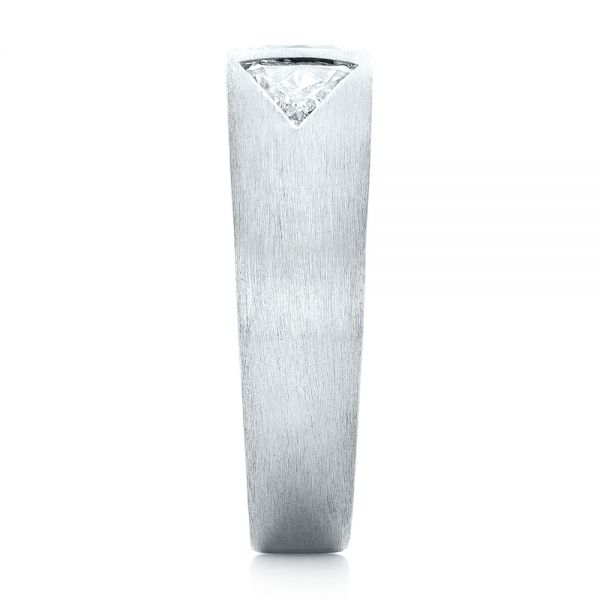  Platinum Custom Men's Diamond Wedding Band - Side View -  102860