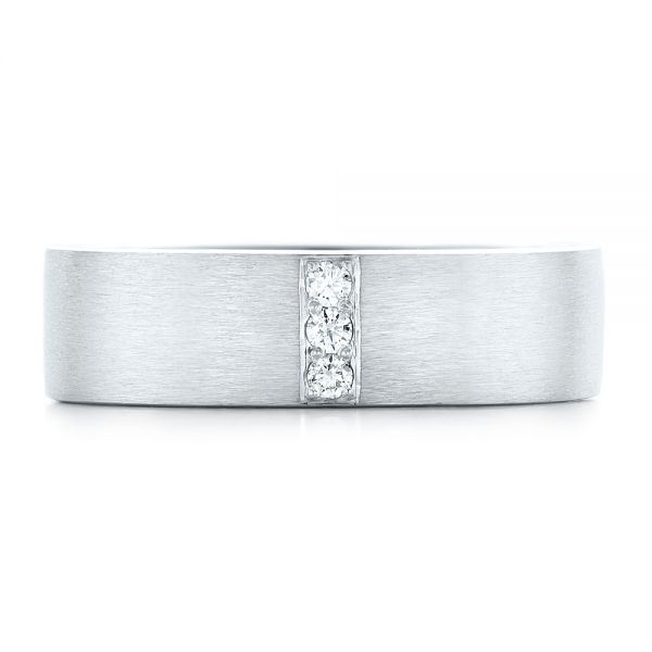  Platinum Platinum Custom Men's Diamond Wedding Band - Top View -  102430
