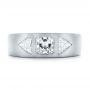  Platinum Custom Men's Diamond Wedding Band - Top View -  102860 - Thumbnail