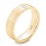 18k Yellow Gold 18k Yellow Gold Custom Men's Diamond Wedding Band - Three-Quarter View -  102430 - Thumbnail