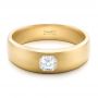 14k Yellow Gold 14k Yellow Gold Custom Men's Diamond Wedding Band - Flat View -  102275 - Thumbnail