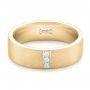 18k Yellow Gold 18k Yellow Gold Custom Men's Diamond Wedding Band - Flat View -  102430 - Thumbnail