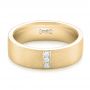 14k Yellow Gold 14k Yellow Gold Custom Men's Diamond Wedding Band - Flat View -  102430 - Thumbnail