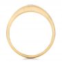18k Yellow Gold Custom Men's Diamond Wedding Band - Front View -  102275 - Thumbnail