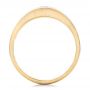 18k Yellow Gold Custom Men's Diamond Wedding Band - Front View -  102275 - Thumbnail