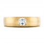 14k Yellow Gold 14k Yellow Gold Custom Men's Diamond Wedding Band - Top View -  102275 - Thumbnail