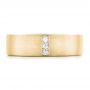 18k Yellow Gold 18k Yellow Gold Custom Men's Diamond Wedding Band - Top View -  102430 - Thumbnail