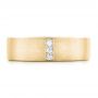 14k Yellow Gold 14k Yellow Gold Custom Men's Diamond Wedding Band - Top View -  102430 - Thumbnail