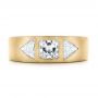 18k Yellow Gold 18k Yellow Gold Custom Men's Diamond Wedding Band - Top View -  102860 - Thumbnail