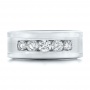 Custom Men's Diamond Wedding Band - Top View -  102337 - Thumbnail
