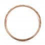 14k Rose Gold 14k Rose Gold Custom Men's Diamond And Hammered Finish Wedding Band - Front View -  100611 - Thumbnail