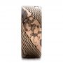 Custom Men's Diamond And Mokume Wedding Band - Side View -  101248 - Thumbnail