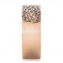 18k Rose Gold 18k Rose Gold Custom Men's Engraved Fingerprint Wedding Band - Side View -  102383 - Thumbnail