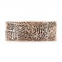 18k Rose Gold 18k Rose Gold Custom Men's Engraved Fingerprint Wedding Band - Top View -  102383 - Thumbnail