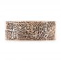 14k Rose Gold 14k Rose Gold Custom Men's Engraved Fingerprint Wedding Band - Top View -  102383 - Thumbnail