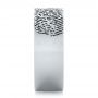  Platinum Platinum Custom Men's Engraved Fingerprint Wedding Band - Side View -  102383 - Thumbnail