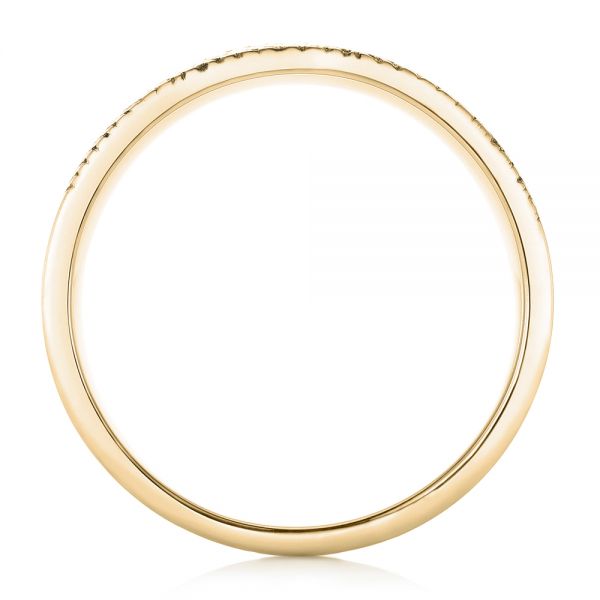 14k Yellow Gold 14k Yellow Gold Custom Men's Engraved Fingerprint Wedding Band - Front View - 102383