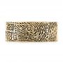 18k Yellow Gold 18k Yellow Gold Custom Men's Engraved Fingerprint Wedding Band - Top View -  102383 - Thumbnail