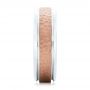  14K Gold And 18k Rose Gold 14K Gold And 18k Rose Gold Custom Men's Hammered Band - Side View -  101162 - Thumbnail