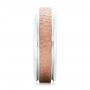  Platinum And 14k Rose Gold Platinum And 14k Rose Gold Custom Men's Hammered Band - Side View -  101162 - Thumbnail