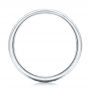  18K Gold And 14k White Gold 18K Gold And 14k White Gold Custom Men's Hammered Band - Front View -  101162 - Thumbnail