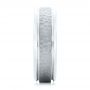  Platinum And 18k White Gold Platinum And 18k White Gold Custom Men's Hammered Band - Side View -  101162 - Thumbnail