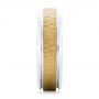  Platinum And 14k Yellow Gold Platinum And 14k Yellow Gold Custom Men's Hammered Band - Side View -  101162 - Thumbnail