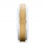  18K Gold And 14k Yellow Gold 18K Gold And 14k Yellow Gold Custom Men's Hammered Band - Side View -  101162 - Thumbnail