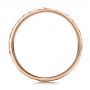 14k Rose Gold 14k Rose Gold Custom Men's Hammered Wave Wedding Band - Front View -  100698 - Thumbnail
