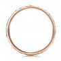 14k Rose Gold 14k Rose Gold Custom Men's Hammered Wave Wedding Band - Front View -  100698 - Thumbnail