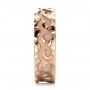 14k Rose Gold 14k Rose Gold Custom Men's Hammered Wave Wedding Band - Side View -  100698 - Thumbnail