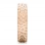14k Rose Gold 14k Rose Gold Custom Men's Hammered Wedding Band - Side View -  102425 - Thumbnail