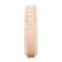 14k Rose Gold 14k Rose Gold Custom Men's Hammered Wedding Band - Side View -  102760 - Thumbnail