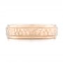 14k Rose Gold 14k Rose Gold Custom Men's Hammered Wedding Band - Top View -  102760 - Thumbnail