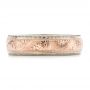 14k Rose Gold And 14k Rose Gold 14k Rose Gold And 14k Rose Gold Custom Men's Hand Engraved Wedding Band - Top View -  102431 - Thumbnail