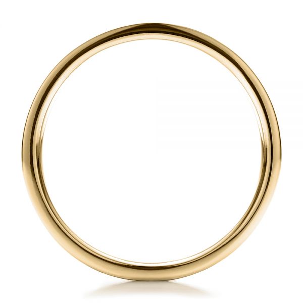 14k Yellow Gold And Platinum 14k Yellow Gold And Platinum Custom Men's Mokume Band - Front View - 100012