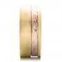 18k Yellow Gold And Platinum 18k Yellow Gold And Platinum Custom Men's Mokume Band - Side View -  100012 - Thumbnail