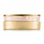 14k Yellow Gold And 18K Gold 14k Yellow Gold And 18K Gold Custom Men's Mokume Band - Top View -  100012 - Thumbnail