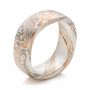 Custom Men's Mokume Square Band - Three-Quarter View -  102165 - Thumbnail