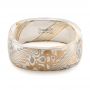 Custom Men's Mokume Square Band - Flat View -  102165 - Thumbnail