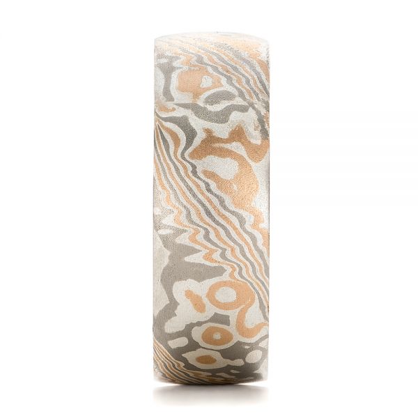 Custom Men's Mokume Square Band - Side View -  102165