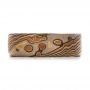 Custom Men's Mokume Wedding Band - Top View -  101215 - Thumbnail