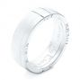  14K Gold And 14k White Gold 14K Gold And 14k White Gold Custom Men's Diamond Band - Three-Quarter View -  102002 - Thumbnail