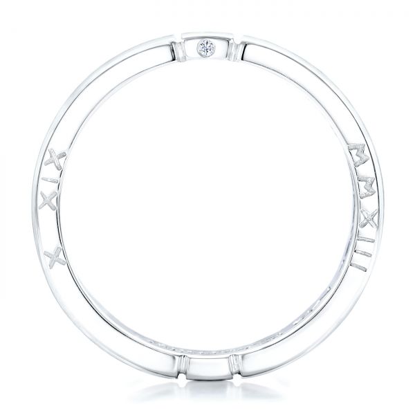  Platinum And Platinum Platinum And Platinum Custom Men's Diamond Band - Front View -  102002