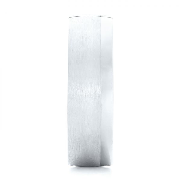 14K Gold And 14k White Gold 14K Gold And 14k White Gold Custom Men's Diamond Band - Side View - 102002