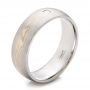  Platinum And 14K Gold Platinum And 14K Gold Custom Men's Mokume Wedding Band - Three-Quarter View -  101259 - Thumbnail