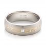  Platinum And 14K Gold Platinum And 14K Gold Custom Men's Mokume Wedding Band - Flat View -  101259 - Thumbnail