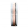  18K Gold And 18k Rose Gold 18K Gold And 18k Rose Gold Custom Men's Brushed Band - Side View -  101912 - Thumbnail