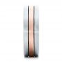  Platinum And 14k Rose Gold Platinum And 14k Rose Gold Custom Men's Brushed Band - Side View -  101912 - Thumbnail