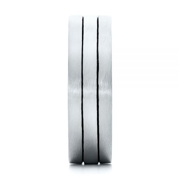  Platinum And Platinum Platinum And Platinum Custom Men's Brushed Band - Side View -  101912